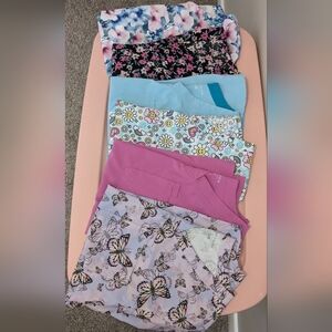 6 Large Colorful Scrub Tops Collection